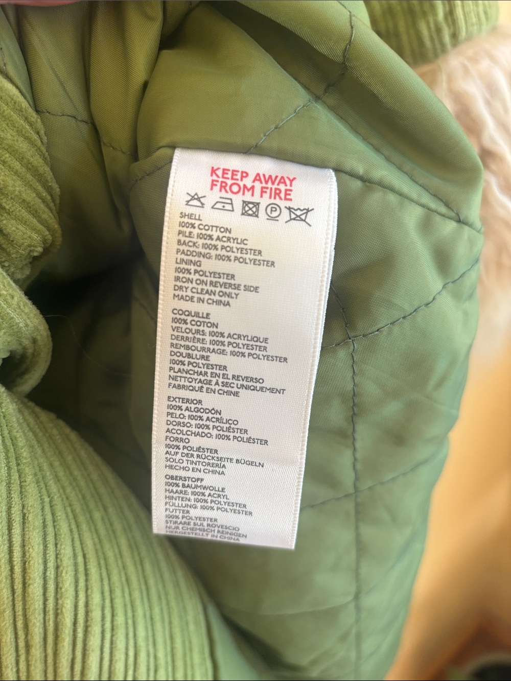 Urban Outfitters Tasha Coat Corduroy Faux Fur Trim Belted Jacket Boho Penny Lane - Picture 6 of 9